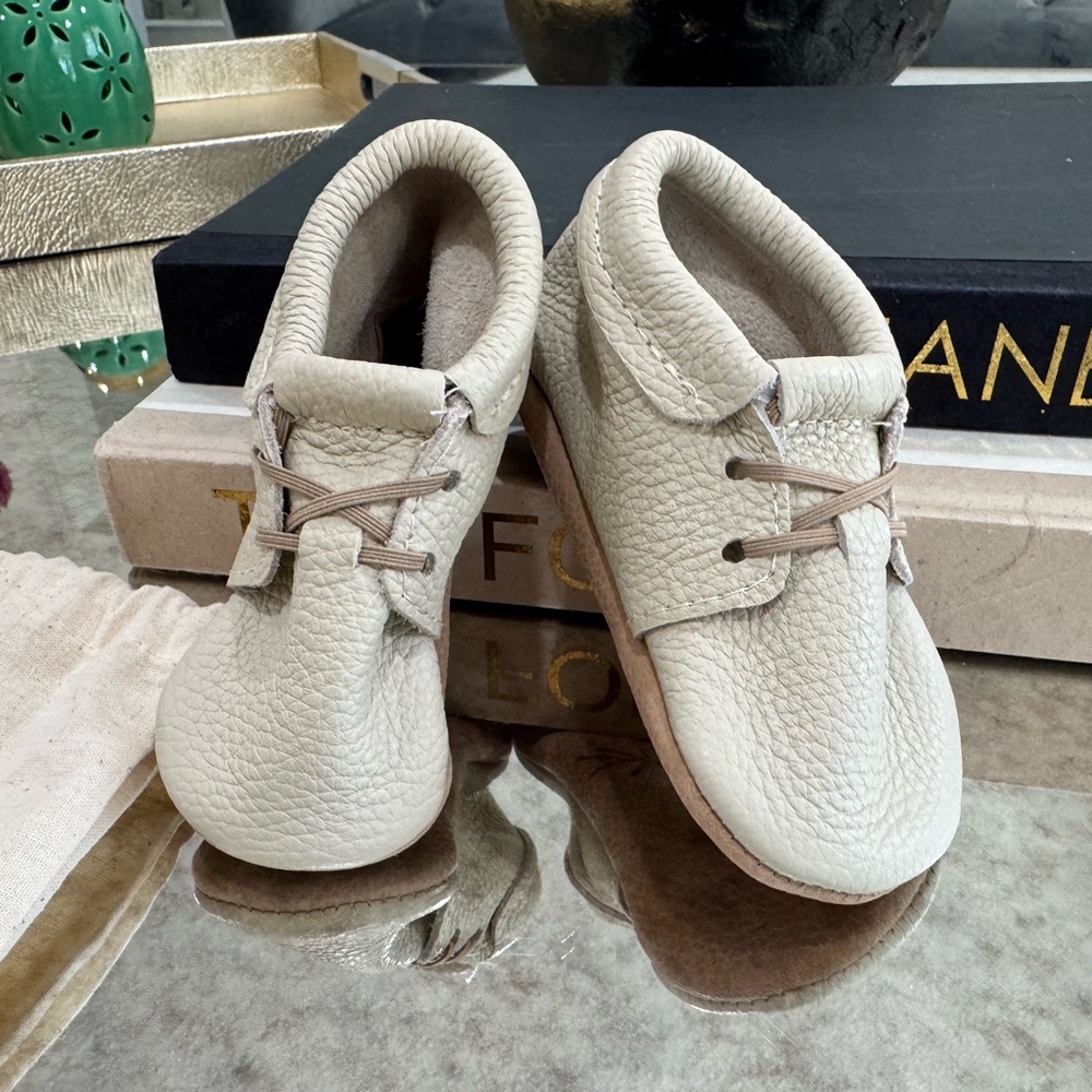 Freshly picked Cream Baby Moccasins
